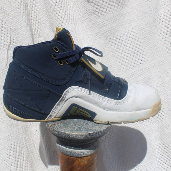 Nike Lebron Zoom Soldier Dunkman Navy Blue White Size 10.5 - Picture 4 of 10